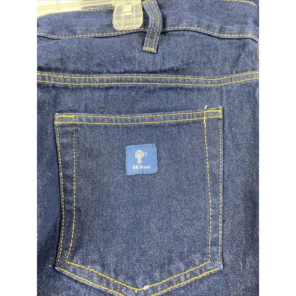 RK Brand Work Jeans Mens‎ 38 x 26.5 Dark Wash Denim Relaxed Fit Straight NWT - Picture 5 of 11